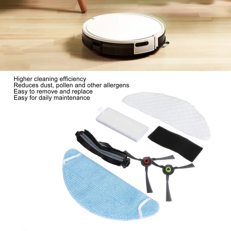 Vitdipy Sweeper Accessories Kit, Washable Rolling Brush Side Brush Filter