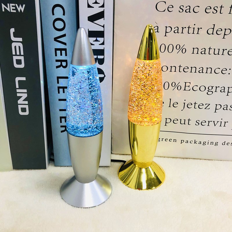 Riaxuebiy Classic LED Lava Lamp USB Rocket Sparkling Lamp Multicolor