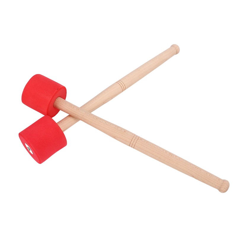2PCS Bass Foam Drum Mallet Oak Handle EVA Foam Head