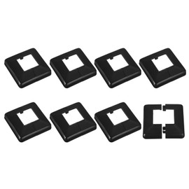 uxcell Post Skirt, 8pcs 50x50mm/2 x2 Plastic Split Style Post Base Cover Trim Skirt for Fence Stair Handrail Railing Porch,113x113mm/4.4" x4.4(L*W)(Overall)