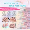 Hinourisha 12 Penne Per Nail Art Punta, 0.7mm fine tip