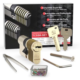 MULTIPICK 2-in-1 Training Cylinder Set – [Includes 50-Piece Pinning Kit] Lock Picking Tool – Variable 6-Pin EU Practice Lock – Pick Lock – Training Lock for Professionals & Beginners