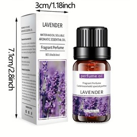 10ml Pure Diffuser Essential Oil, 1/3/6 Counts Aromatherapy Diffuser Oil, Flavored Air Diffuser, Natural Essential Oil for Massage Bath Sleep Relaxation, Summer Essentials, Home Decor Ideas - Color: Multicolor, Specification: Rosemary*1 Count