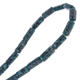 Asingeloo 30PCS 4X13mm Natural African Turquoise Gemstone Loose Beads Tube Energy Stone Healing Power for Jewelry Making 15.5" a Strand