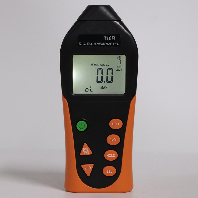 816B Digital Anemometer Portable Wind Speed Sensor Meter Measuring Instruments
