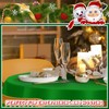 Amylove 12 Pcs Christmas Plastic Tablecloth 84 Inch Round Disposable