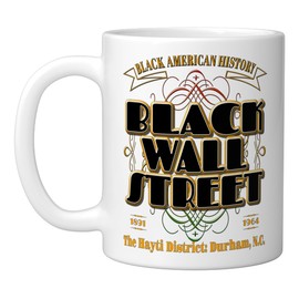 Black Wall Street Hayti District Durham NC Heritage Ceramic Mug, White