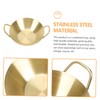 Ciieeo Stainless Steel Appetizer Dish Creative Condiment Plate for Sauces