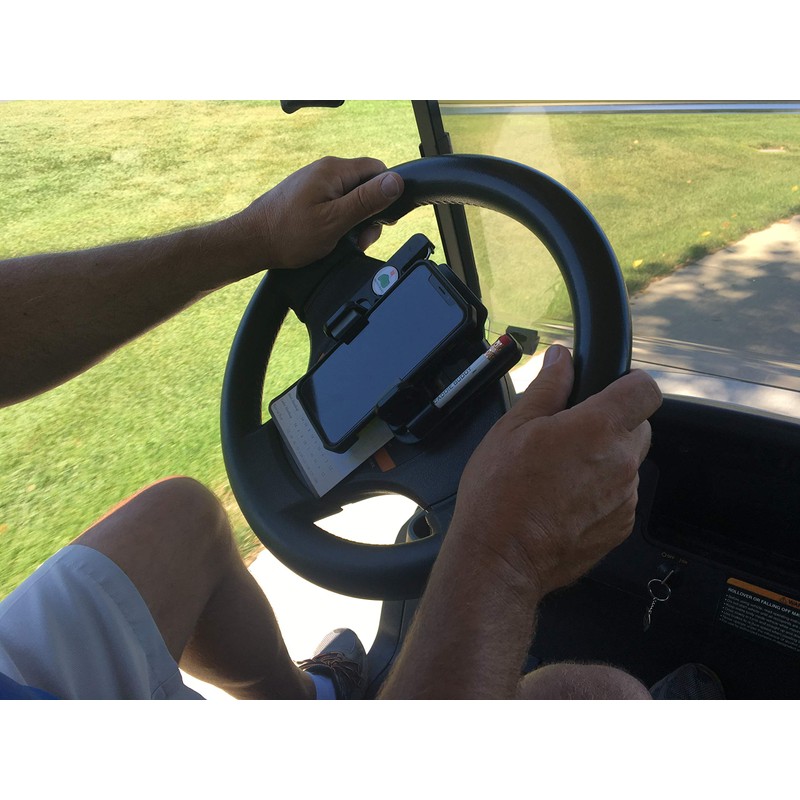 Caddie Buddy Golf Cart Steering Wheel Phone Mount/Scorecard Pro