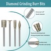 Stone Carving Set Diamond Burr Bits Compatible with Dremel, 50PCS