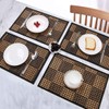 Bamboo Placemats for Dining Table, Placemats Set of 4,Stain-Resistant,Heat-Resistant Place