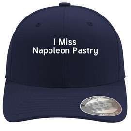 I Miss Napoleon Pastry - Soft Flexfit Baseball Hat Cap, Dark Navy, Small/Medium