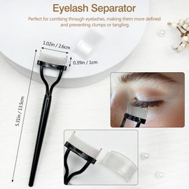 Eyebrow and Eyelash Tool Set of 3 - Lash Separator, Lash Spoolie, Brow Comb - Professional Eye Makeup Kit