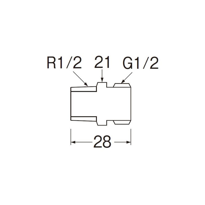 SANEI [Plumbing Fitting] Benly Can Nipple Nominal 13