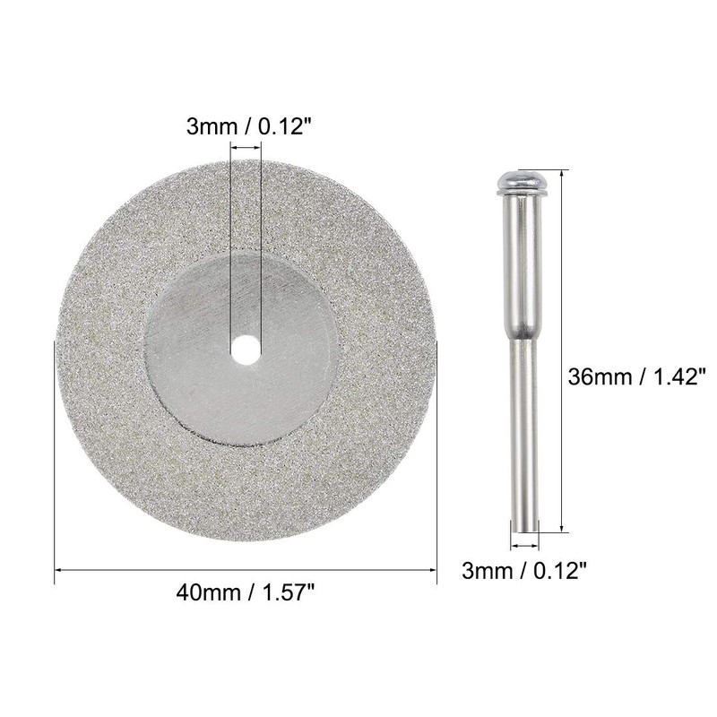 sourcing map 10 Pcs 40mm Diamond Cutting Wheels Cut Off