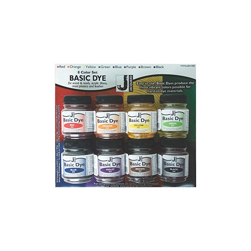 Jacquard Basic Dye Set, Includes 8-1/2 Ounce Jars
