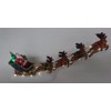 Flashing LED Light Up Santa & Sleigh with 8 Reindeer