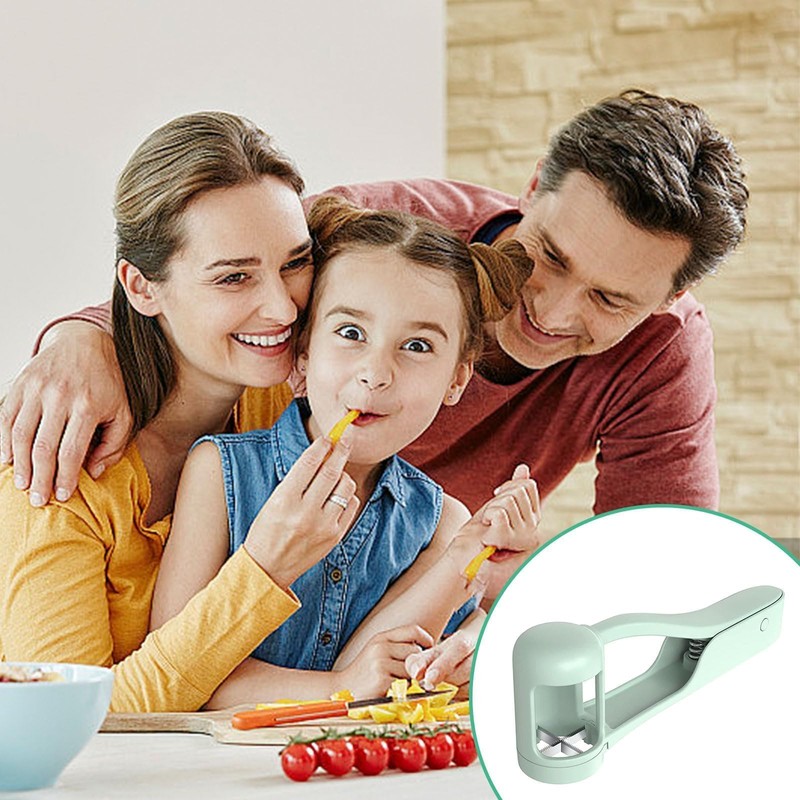 LERANXIN Fruit Slicer Stainless Steel Grape Slicer with 4 Column