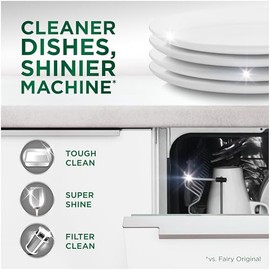 Fairy Platinum Dishwasher Tablets, Lemon, 81 Capsules, Powerful Even on Tough Cleaning Challenges, Clean Dishes, Shiny Machine, Cleans Greasy Filter