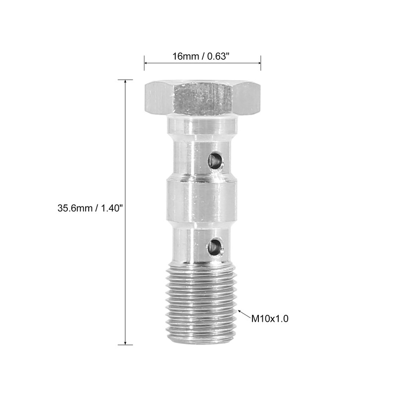 X AUTOHAUX 2 Pieces M10 x 1.0 Metric Thread Double