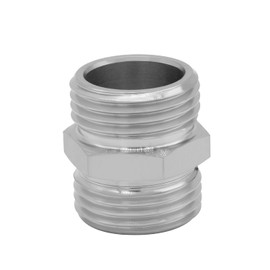 Stainless Steel Garden Hose Adapter 3/4" GHT Malex 3/4" GHT Male Heavy Duty Water Hose Connector Hex Faucet Pipe Fitting 2PCS