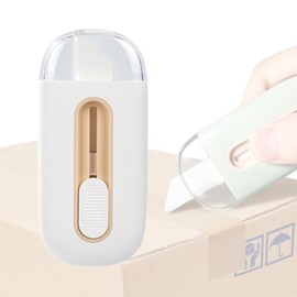 Cardboard Cutter, Cardboard Cutter, Ceramic Cutter, Mini Cutter, Box Opener, Letter Opener, Portable, Convenient for Unpacking and Cutting Cartons, White