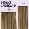 Fshine Clip-In Real Hair Extensions, 35 cm, 50 g, 3