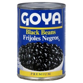 Goya Black Beans Premium, 15.5 Oz (439 g) (Pack of 4)