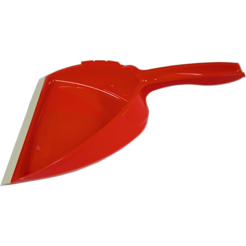 Brushmann Wooden Hand Brush and Plastic Dustpan Set (Red Stiff