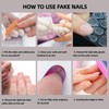Rilafuvu Nails Press ons Fake Nails Press on Nails Wave
