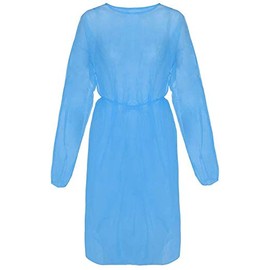 Disposable Protective Clothing Isolation Suit Surgical Gown Non-woven Workwear Outdoor Protective Clothing Dustproof Waterproof Outdoor Anti-fog Elastic Cuffs Disposable Protective Clothing Apron, Non