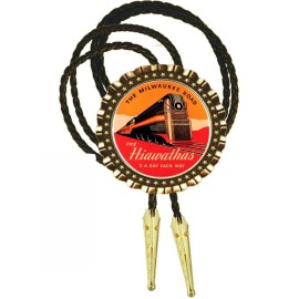 Neckties clothing accessories photo art custom made bolos Milwaukee Road Railroad Advertising Sign  Bolo Tie Men's Accessory Neckties