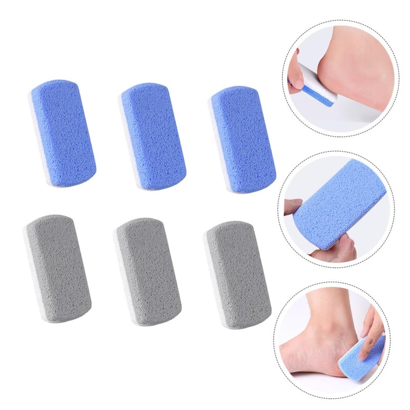 Healvian 6pcs Dual Foot Grinders Exfoliating Pedicure Stones for Callus