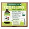 Castor Oil Pack - 8 Piece Complete Kit. Includes 16oz
