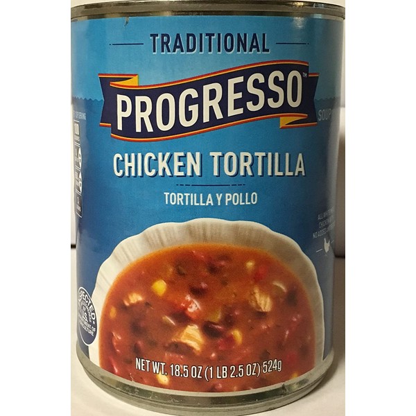 Progresso Traditional Chicken Tortilla Soup 18.5oz Can (Pack of 5)
