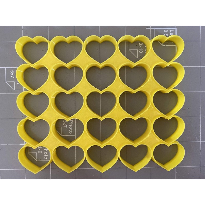 25x1” size heart shape multi cutter