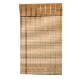 THY COLLECTIBLES Cordless Bamboo Roman Window Blind Sun Shade, Light Filtering Roman Shades with 8" Valance (Bamboo, W42 X L64)