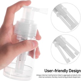 Alipis Juego de 2 Botellas Aplicadoras de Polvo Seco para Cabello, Capacidad 180ml, Portátil y Compacta, Adecuado para Aplicar Shampoo Seco y Absorber Exceso de Grasa