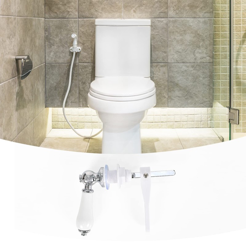 Colexy Toilet Handle Replacement Cistern Lever, Ceramic Toilet Flush Lever
