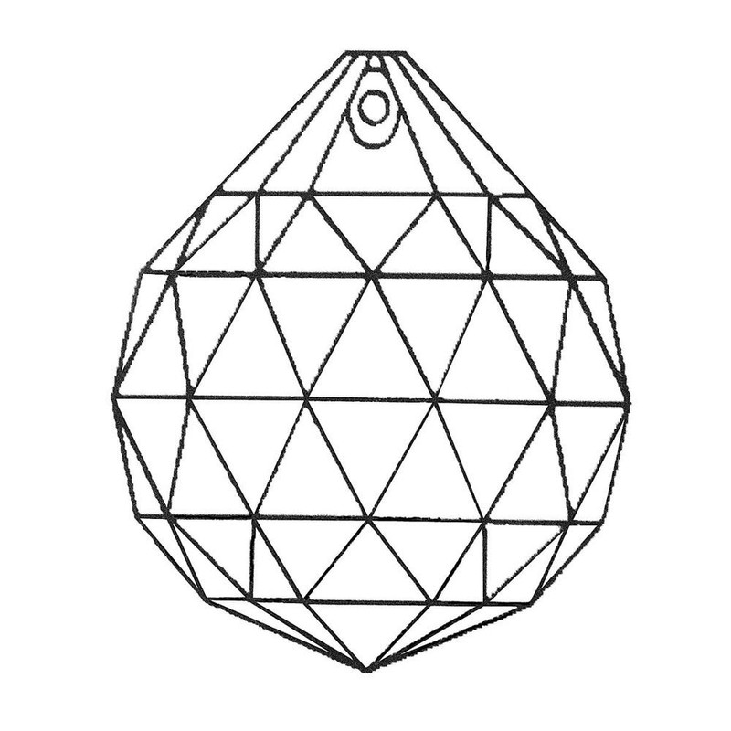 HAB & GUT -G701-50- Crystal Ball 50 mm, Triangular Cutting,