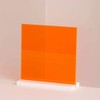 1/8" (0.118") Orange Neon Fluorescent Acrylic Plexiglass Sheet 12"x12" Cast
