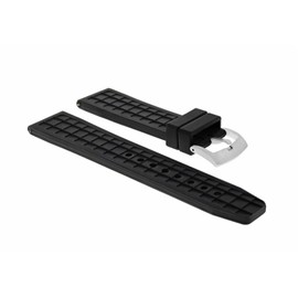 Ewatchparts 22mm Rubber Diver Watch Band Strap Compatible With IWC Aquatimer 2000 Top Gun Watch Black