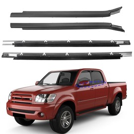 Dtomi Door Belt Window Molding Weatherstrip Trim Seal Belt Front & Rear Compatible with Toyota Vehicle Tundra 2000-2006 Replace# 75740-0C022 75730-0C022 75720-0C010 75710-0C010 (4PCS)