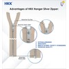 HKK Metal Separating Zipper #5, 28 Inch, 5PCS, Zipper Repair