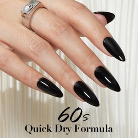 AZUREBEAUTY Nail Polish,Piano Black Quick Dry Complete Natural Super Lustrous,Professional for DIY Manicure and Pedicure at Home