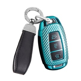 ontto TPU Car Key fob Cover case Fit for Hyundai I20 IX25 IX35 IX45 I10 I20 I30 HB20 Elantra Solaris Sonata Santa Fe Sport Tucson Remote Key Shell Key Holder Bag Keychain Keyring Accessories Green