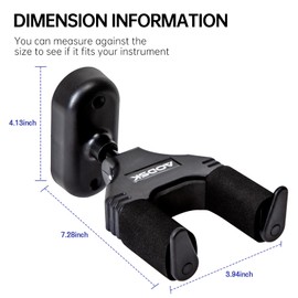 AODSK Guitar Wall Mount 3 Pack, Auto Lock Guitar Wall Hanger ,for Acoustic and Electric Guitar, Ukulele, Bass, Banjo and Mandolin,Guitar Accessories，Black