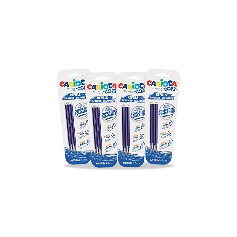 CARIOCA Oops Refill Set | Pen Refills for Erasable, Refillable