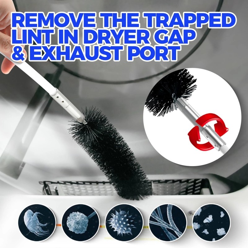 Holikme 35 Feet Dryer Vent Cleaner Kit, Flexible Lint Brush
