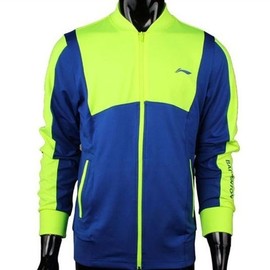 Li-Ning Men's Blue Badminton Training Tracksuit Top Li-Ning Badminton Apparel L